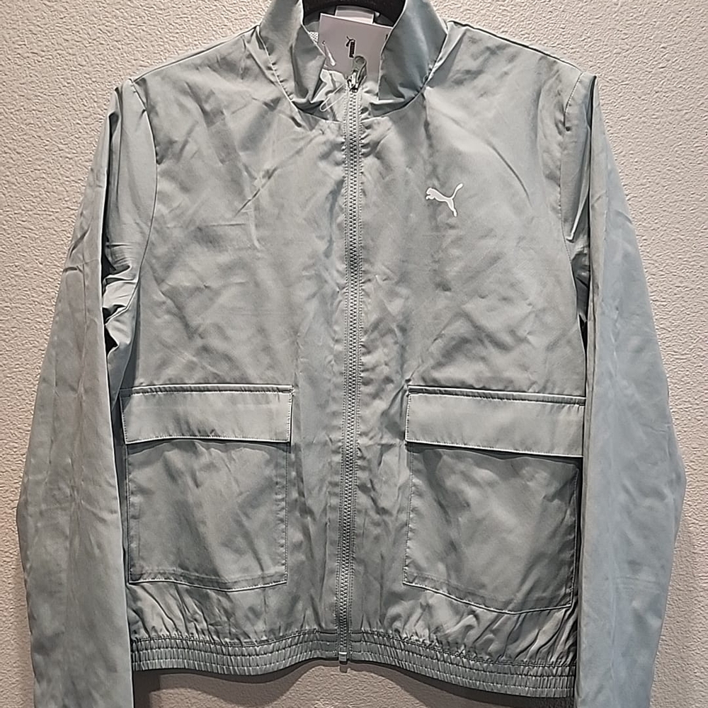 Puma Women's Gray Windbreaker Jacket